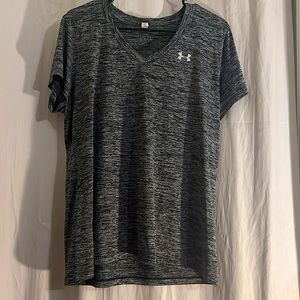 Black And Gray Under Armour Short Sleeve Shirt
